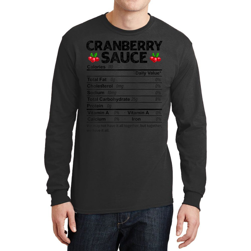 Funny Cranberry Sauce Nutrition Facts Thanksgiving Food Long Sleeve Shirts | Artistshot