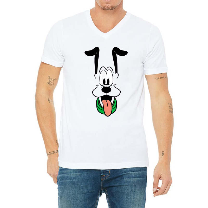 Funny Pluto Big Face Ears Up V-Neck Tee by CharlizeShanon | Artistshot