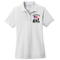 Proud Daughter Combat Veteran Retro Us Flag Military Family T Shirt Ladies Polo Shirt | Artistshot