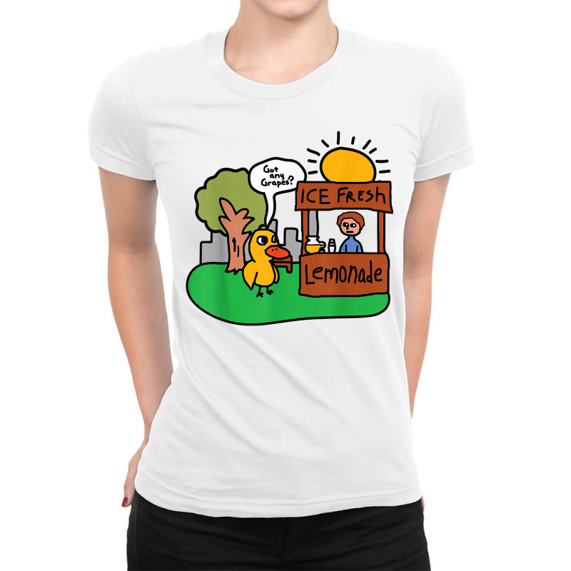 Ice Fresh Lemonade Shirt Duck Funny Got Any Grapes Love Gift T Shirt Ladies Fitted T-Shirt by cm-arts | Artistshot