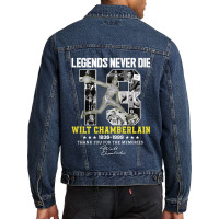 Wilt Chamberlain Basketball Legends Men Denim Jacket | Artistshot