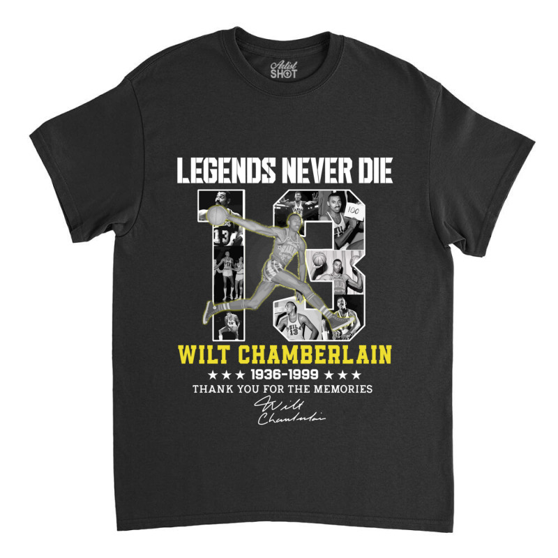 Wilt Chamberlain Basketball Legends Classic T-shirt by cm-arts | Artistshot