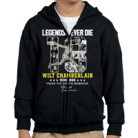 Wilt Chamberlain Basketball Legends Youth Zipper Hoodie | Artistshot