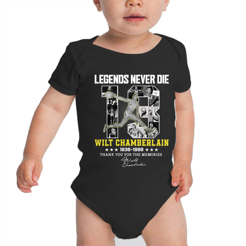 Wilt Chamberlain Basketball Legends Baby Bodysuit by cm-arts | Artistshot