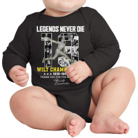 Wilt Chamberlain Basketball Legends Long Sleeve Baby Bodysuit | Artistshot