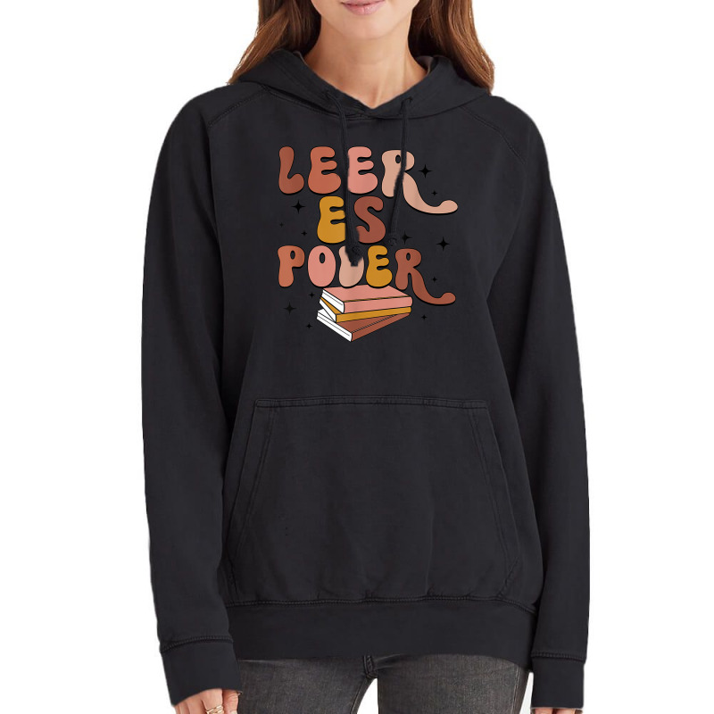 Leer Es Poder Groovy Spanish Teacher Bilingual Maestra Vintage Hoodie by IsabelConstance | Artistshot