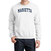 Marietta Georgia Ga Vintage Sports Design Navy Design Crewneck Sweatshirt | Artistshot