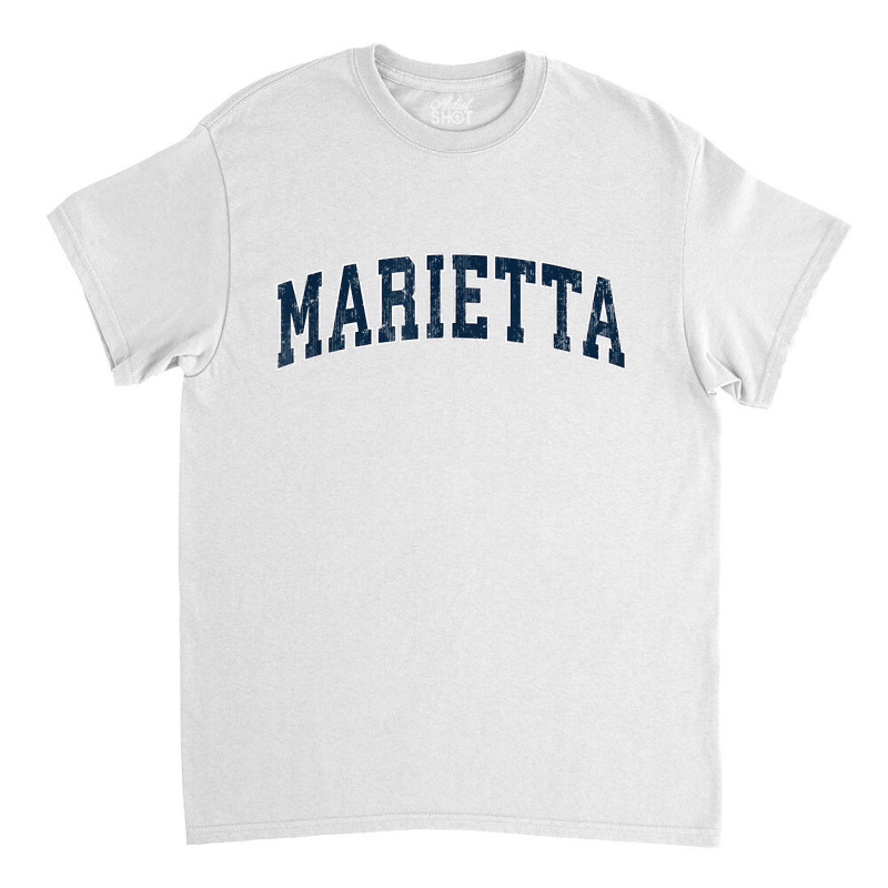 Marietta Georgia Ga Vintage Sports Design Navy Design Classic T-shirt | Artistshot