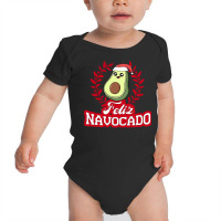 Feliz Navocado Navidad Avocado Santa Hat Merry Christmas Pullover Hood Baby Bodysuit | Artistshot