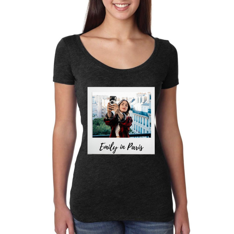 Emily In Paris Polaroid Frame Women's Triblend Scoop T-shirt by cm-arts | Artistshot