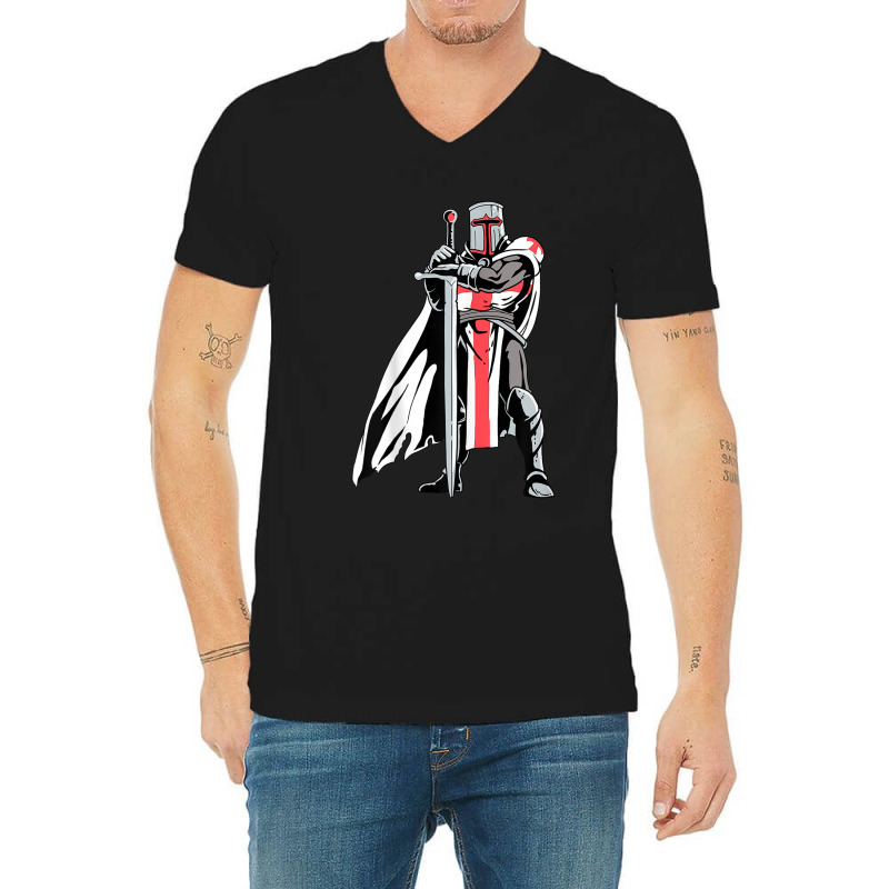 Crusader Knight Templar V-neck Tee | Artistshot