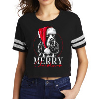 Funny Santa English Springer Spaniel Merry Christmas Dog Mom Sweatshir Scorecard Crop Tee | Artistshot