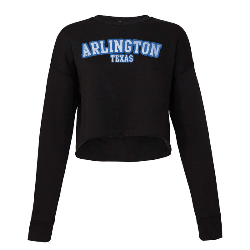 Arlington Texas Athletic Text Sport Style Pullover Hoodie Cropped Sweater by MaricelyOrtiz | Artistshot