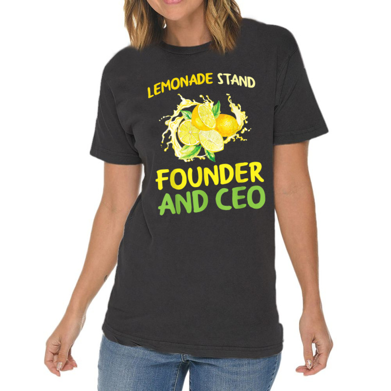 Lemonade Stand Founder And Ceo Lemon Juice Boss Vintage T-shirt | Artistshot