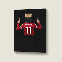 Mo Salah Pullover Portrait Canvas Print | Artistshot