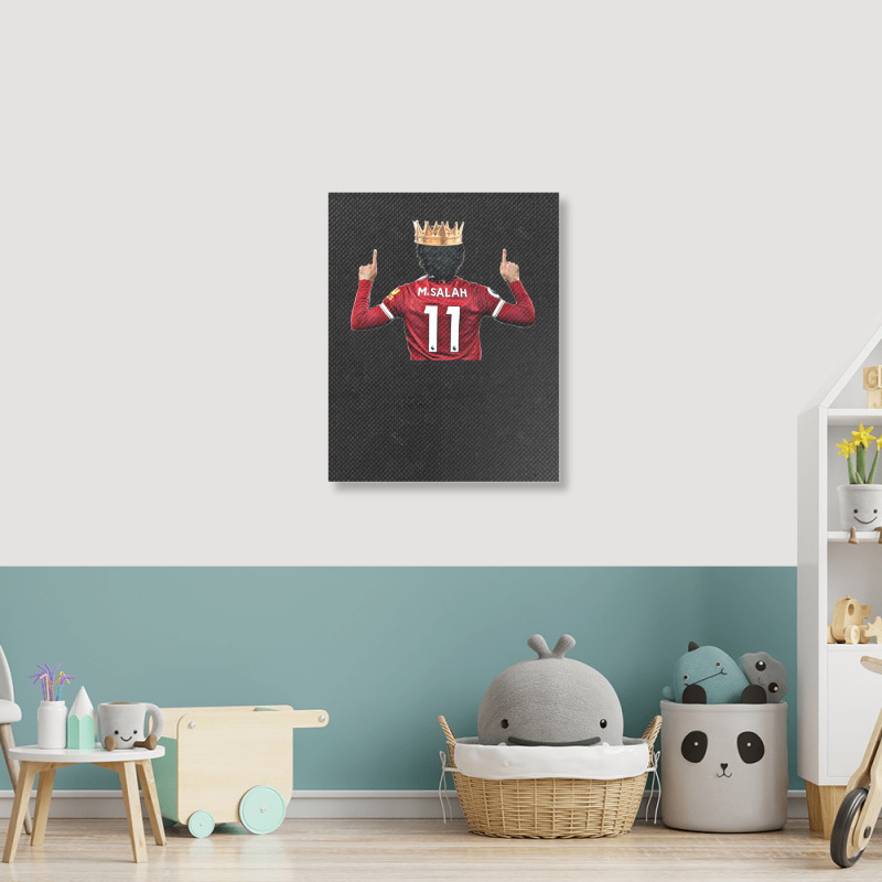 Mo Salah Pullover Portrait Canvas Print | Artistshot