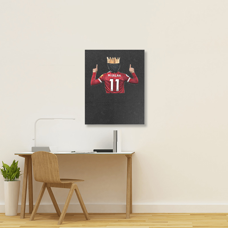 Mo Salah Pullover Portrait Canvas Print | Artistshot