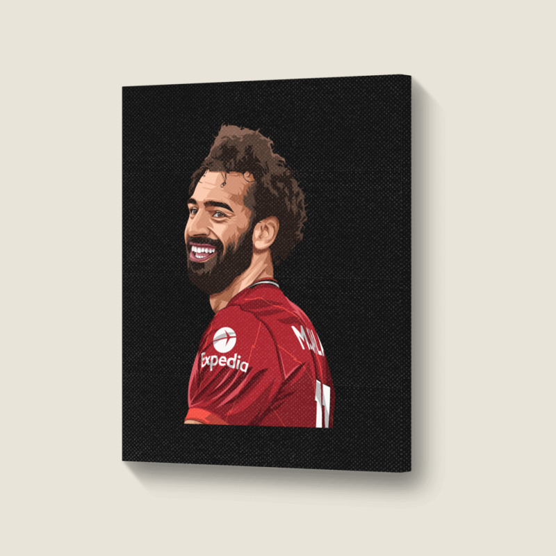 Mo Salah The Red Classic Portrait Canvas Print | Artistshot