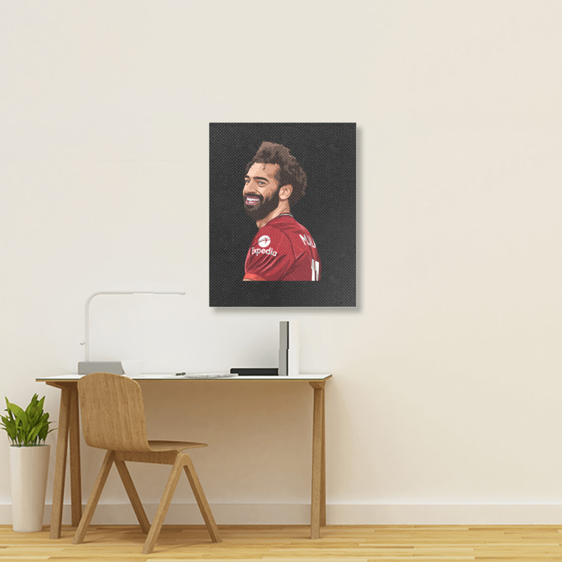 Mo Salah The Red Classic Portrait Canvas Print | Artistshot