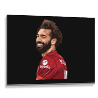 Mo Salah The Red Classic Metal Print Horizontal | Artistshot