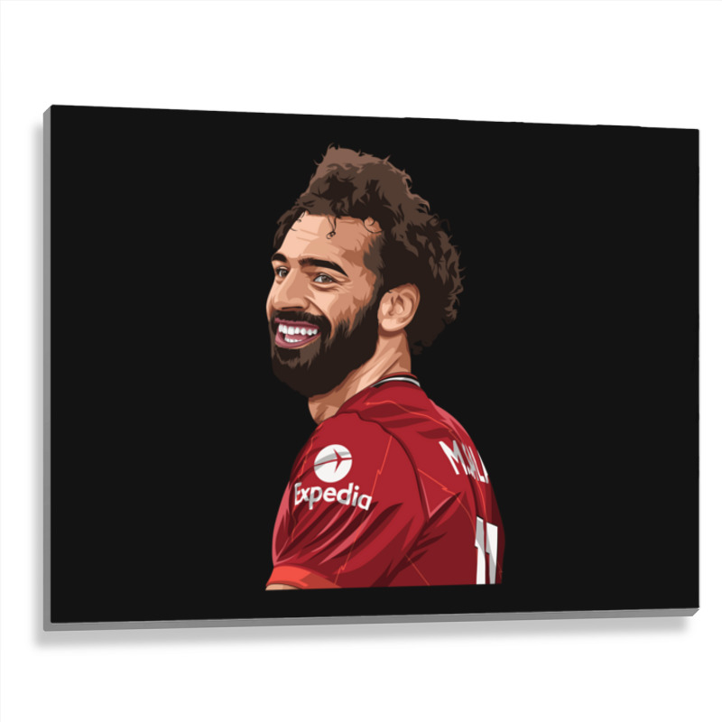 Mo Salah The Red Classic Metal Print Horizontal | Artistshot