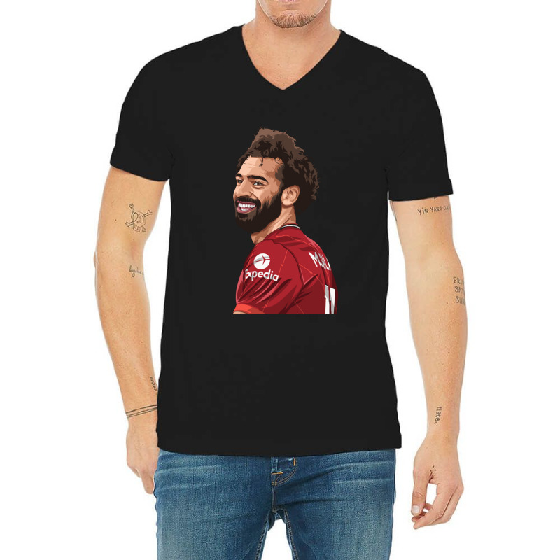 Mo Salah The Red Classic V-neck Tee | Artistshot