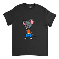 Cute Anthropomorphic Human-like Cartoon Character Mouse In Clothes Classic T-shirt | Artistshot