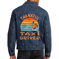 Taxi Driver Job Funny Thanksgiving T Shirt Men Denim Jacket | Artistshot