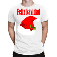 Feliz Navidad Christmas Santa Hat Merry Christmas Party Long Sleeve T T-shirt | Artistshot