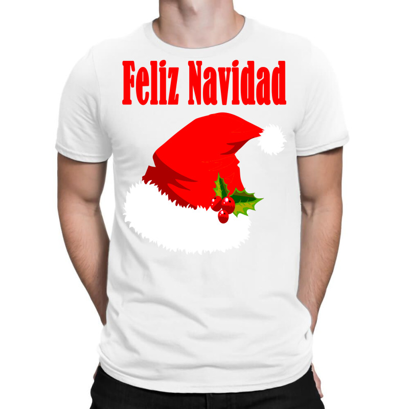 Feliz Navidad Christmas Santa Hat Merry Christmas Party Long Sleeve T T-shirt | Artistshot