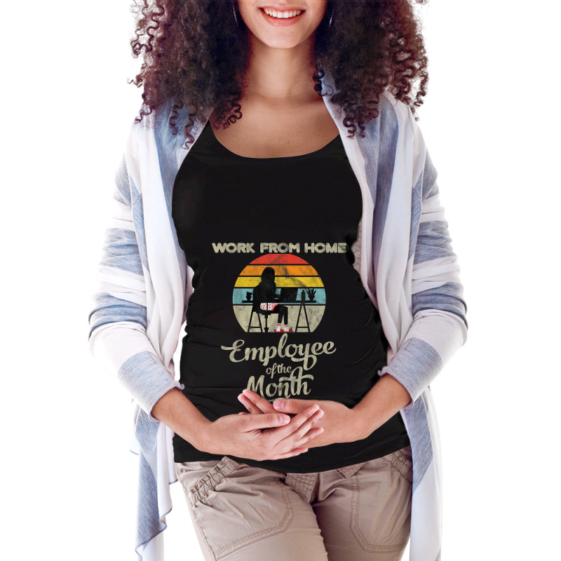 Work From Home Employee Of The Month Wfh Telecommuting Maternity Scoop Neck T-shirt by StarActon | Artistshot