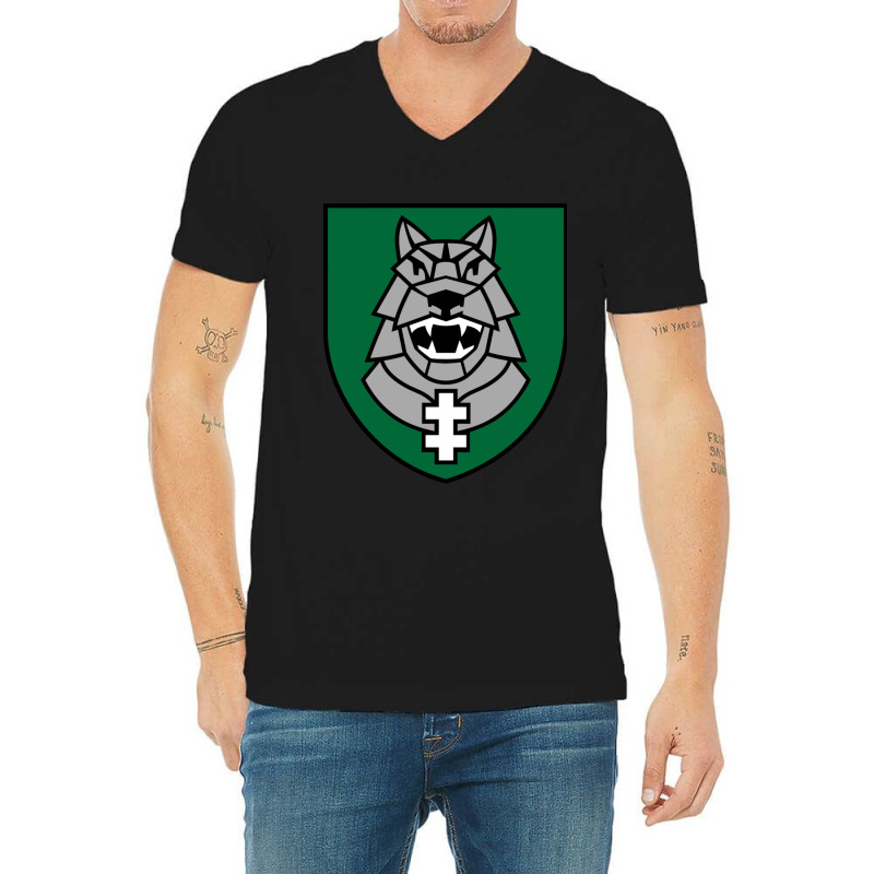 Mechanized Infantry Brigade Iron  Lithuanian Land Forces (llf)  Lithua V-Neck Tee by cm-arts | Artistshot