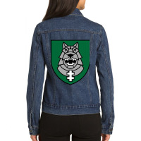 Mechanized Infantry Brigade Iron  Lithuanian Land Forces (llf)  Lithua Ladies Denim Jacket | Artistshot