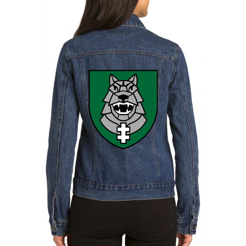 Mechanized Infantry Brigade Iron  Lithuanian Land Forces (llf)  Lithua Ladies Denim Jacket by cm-arts | Artistshot