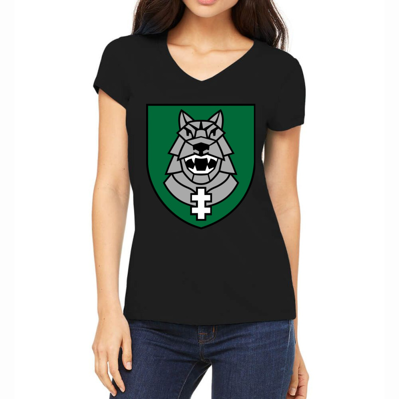 Mechanized Infantry Brigade Iron  Lithuanian Land Forces (llf)  Lithua Women's V-Neck T-Shirt by cm-arts | Artistshot