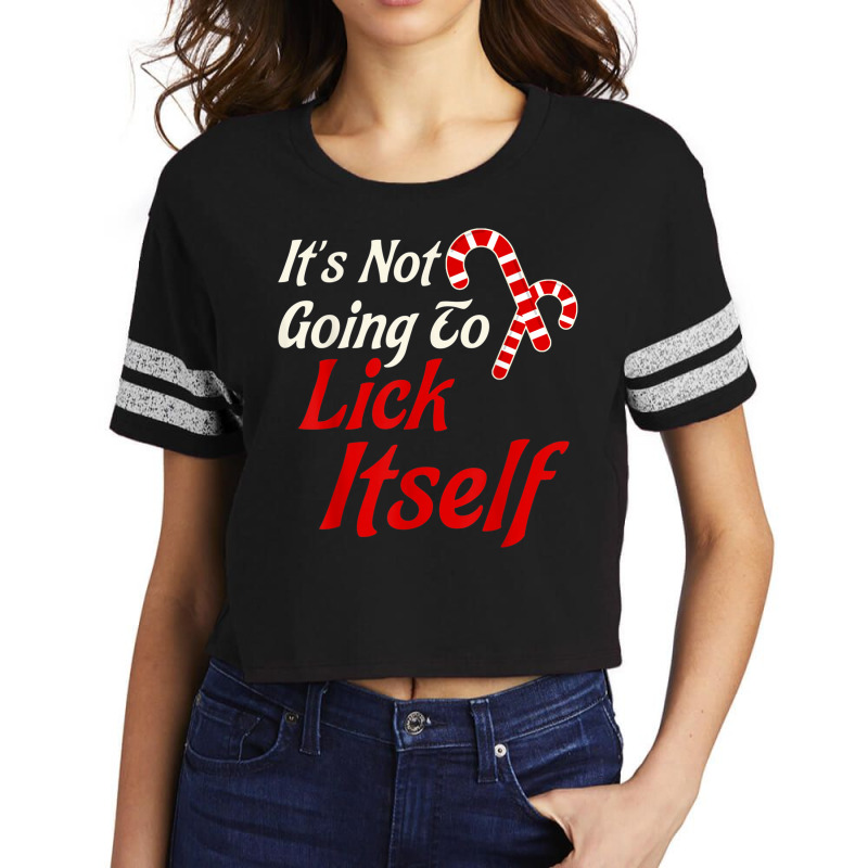 It's Not Going To Lick Itself Adult Funny Christmas Scorecard Crop Tee by AmberAThompson | Artistshot