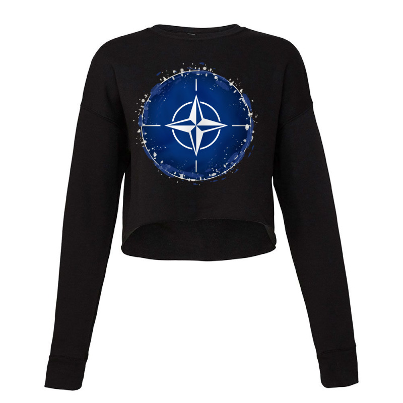 Nato Otan Flag Cropped Sweater by cm-arts | Artistshot