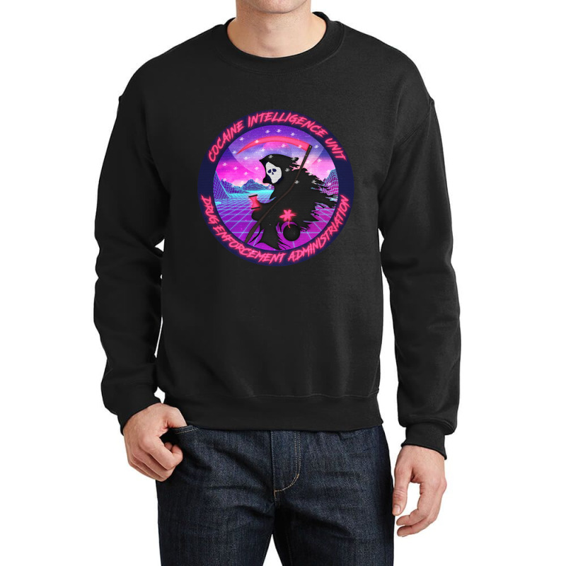 Vaporwave Chapo Trap House Cocaine Intelligence Unit Crewneck Sweatshirt | Artistshot