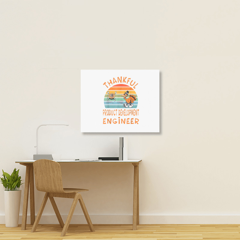 Product Development Engineer Job Funny Thanksgiving T Shirt Landscape Canvas Print | Artistshot