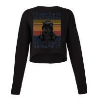 Black Cat Nurse I Cant Fix Stupid But I Can Sedate It Vintage Retro Cropped Sweater | Artistshot