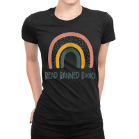 Read Banned Books Book Lover Funny Librarian Rainbow T Shirt Ladies Fitted T-shirt | Artistshot