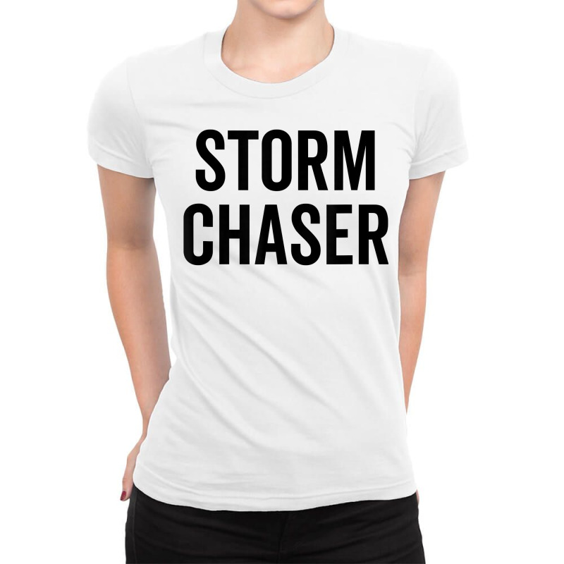 Storm Chaser Funny Weather Meteo Cloud Lightning Thunder T Shirt Ladies Fitted T-Shirt by alishia3asa | Artistshot