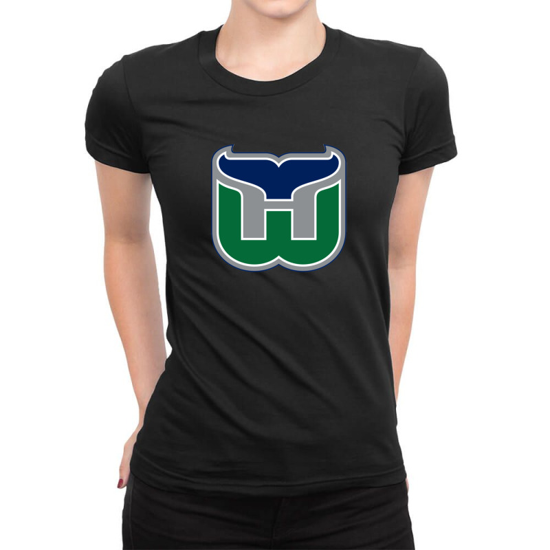 Vintage Hartford Hockey  Retro Whalers  1 Ladies Fitted T-Shirt by cm-arts | Artistshot