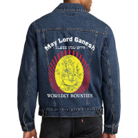 May Lord Ganesh Bless You With Worldly Bounties  Material Wealth Men Denim Jacket | Artistshot