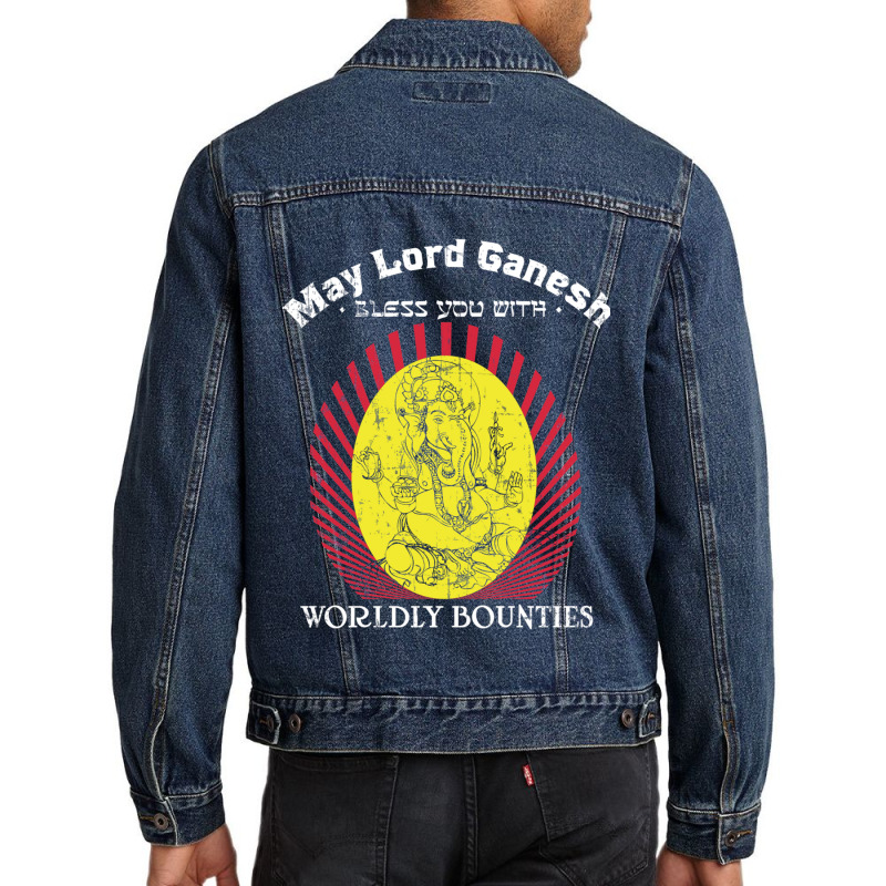 May Lord Ganesh Bless You With Worldly Bounties  Material Wealth Men Denim Jacket by cm-arts | Artistshot