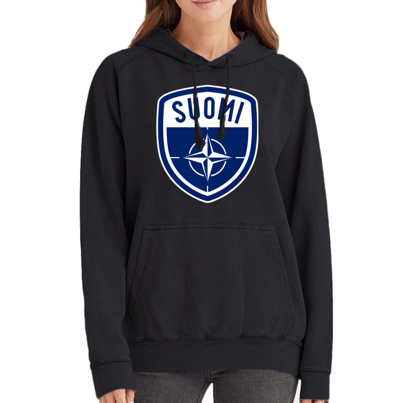 Nato Otan Suomi Finalnd Badge Vintage Hoodie by cm-arts | Artistshot