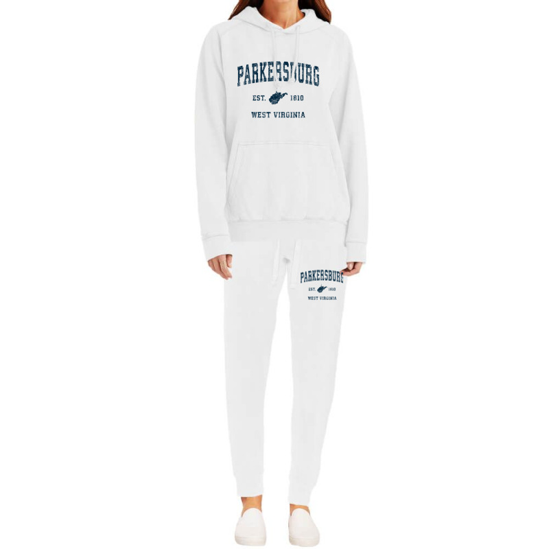 Parkersburg West Virginia Wv Vintage Sports Navy Print Sweatshirt Hoodie & Jogger set by cm-arts | Artistshot