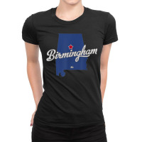 Birmingham Alabama Al Map Ladies Fitted T-shirt | Artistshot