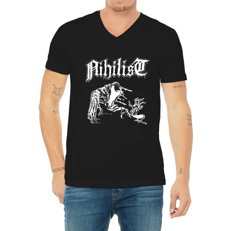 Nihilist V-Neck Tee by cm-arts | Artistshot