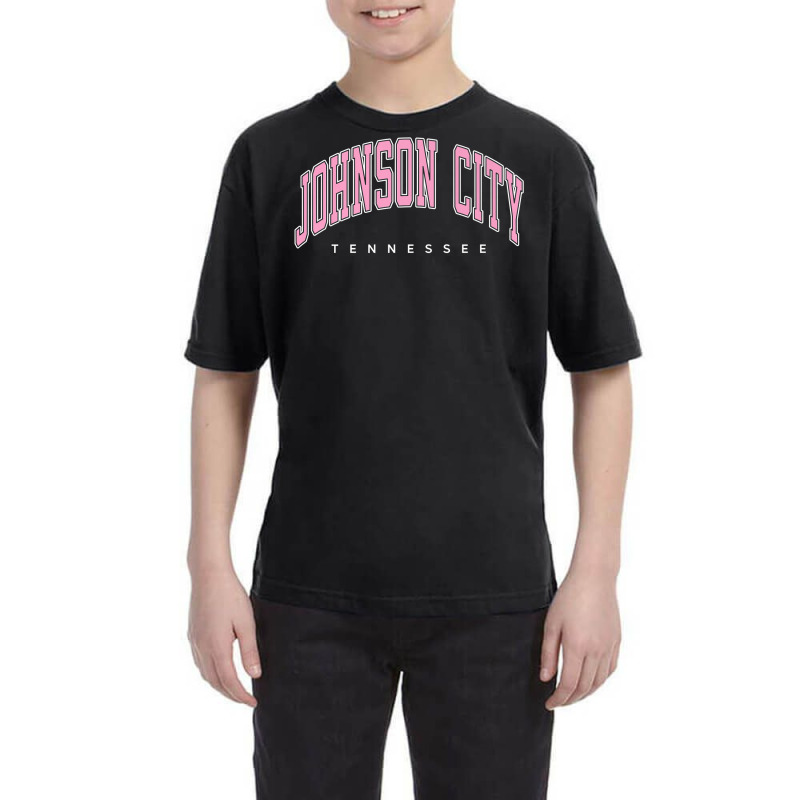 Johnson City Tennessee Tn Varsity Style Pink Text Premium T Shirt Youth Tee by cm-arts | Artistshot